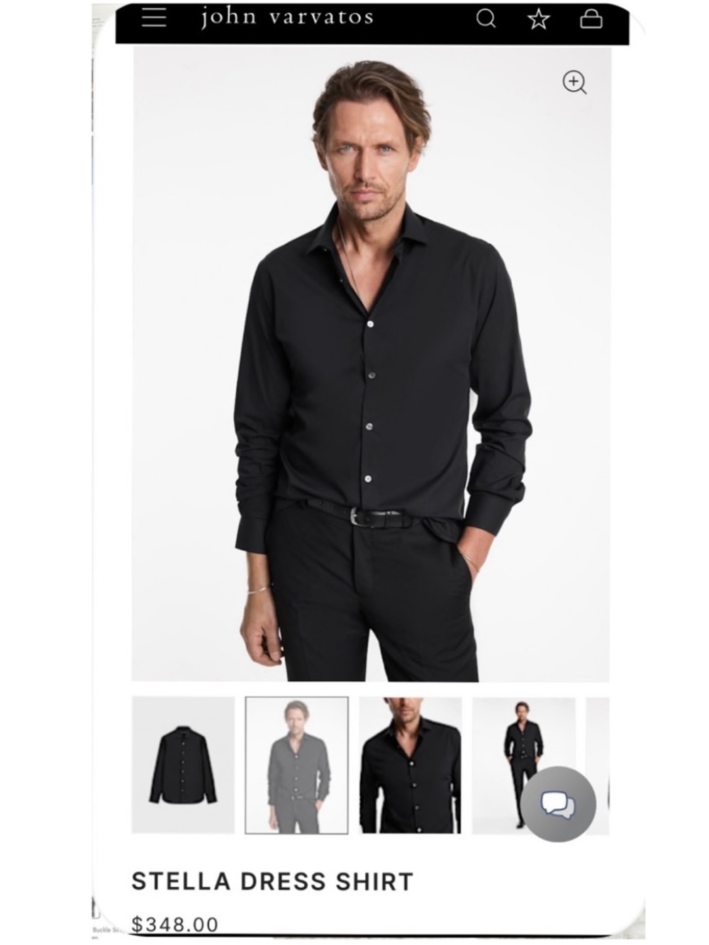 John Varvatos Men's Long Sleeve "Stella" Dress Shirt (new w/o tags)